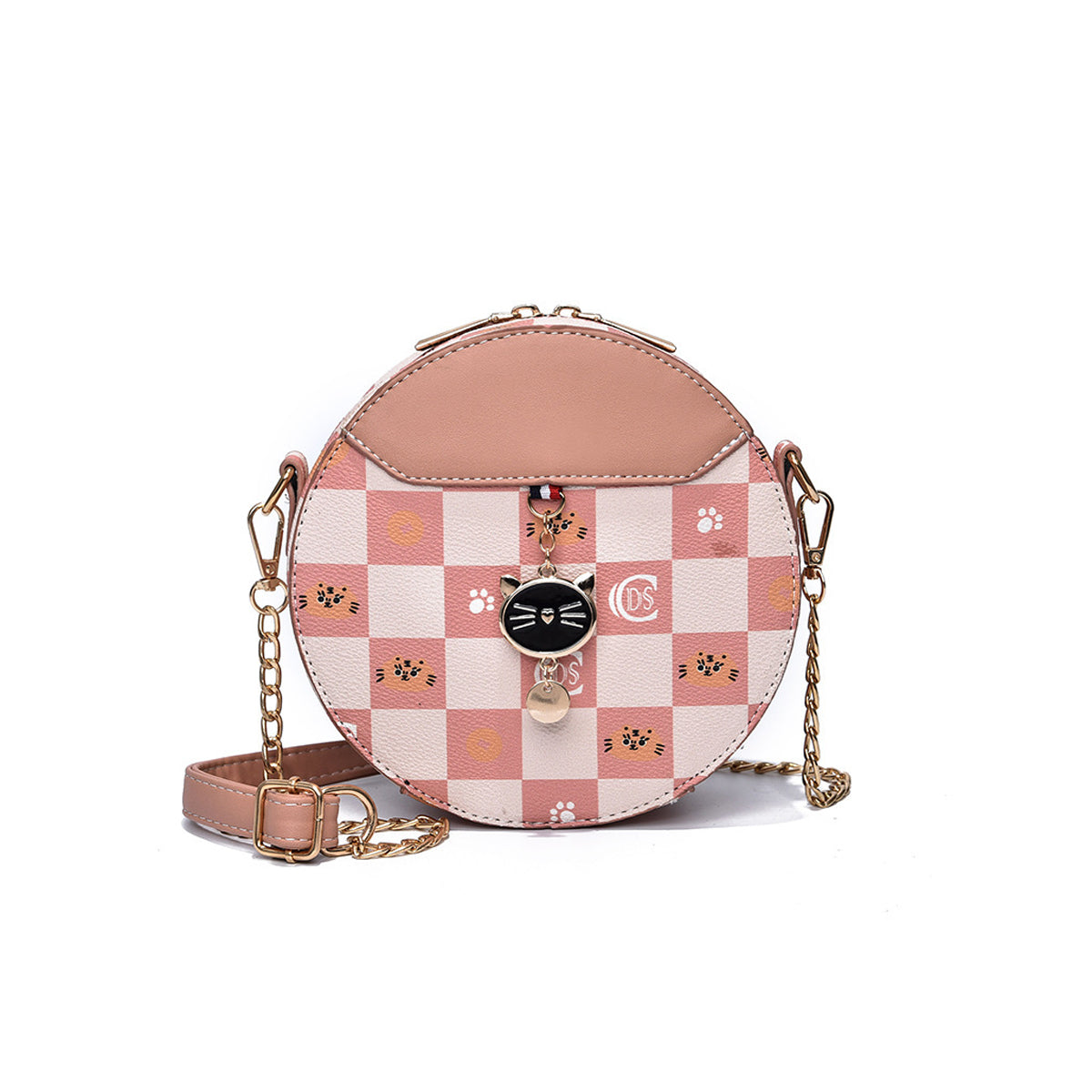 New Women's Bag Shoulder Bag Chain Small Round Bag