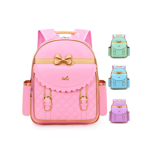 Children Princess Waterproof PU Backpack for Girls