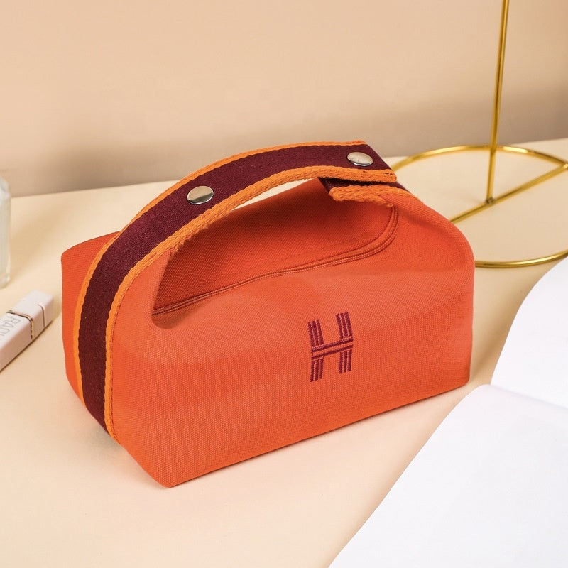 Cosmetic Canvas Pouch Bag Function Zipper Pouch