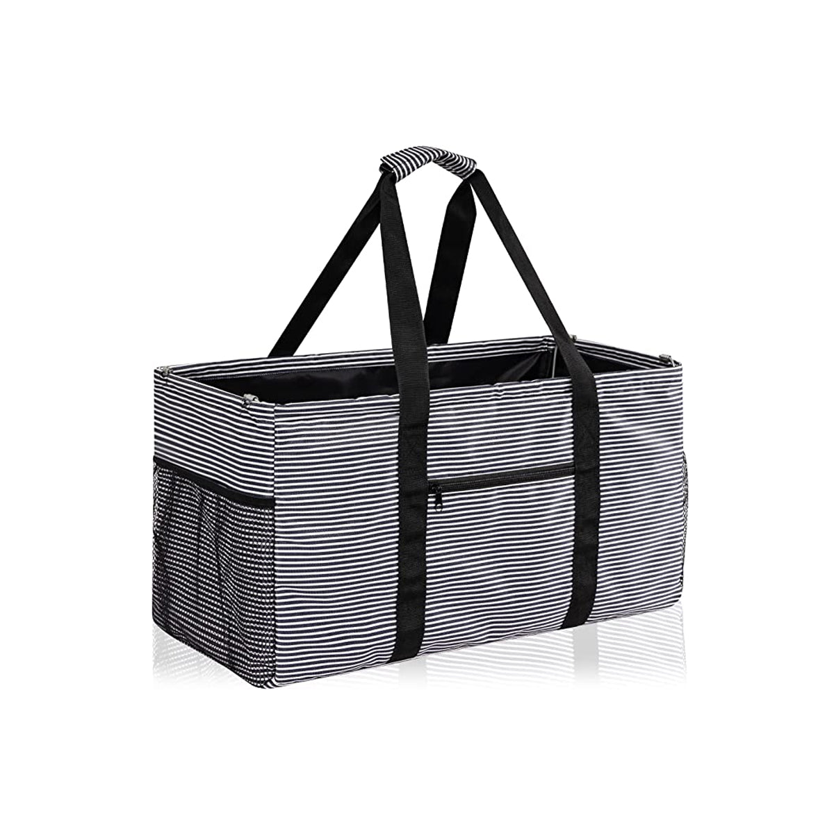 Collapsible Tote Bag with Handles Square Structured Tote Bag