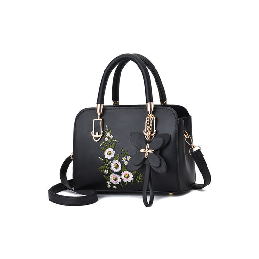 Casual Versatile One Shoulder Diagonal Embroidered Women's Bag