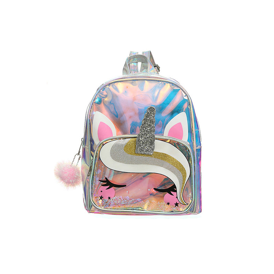 Fantasy Laser Unicorn Transparent Backpack