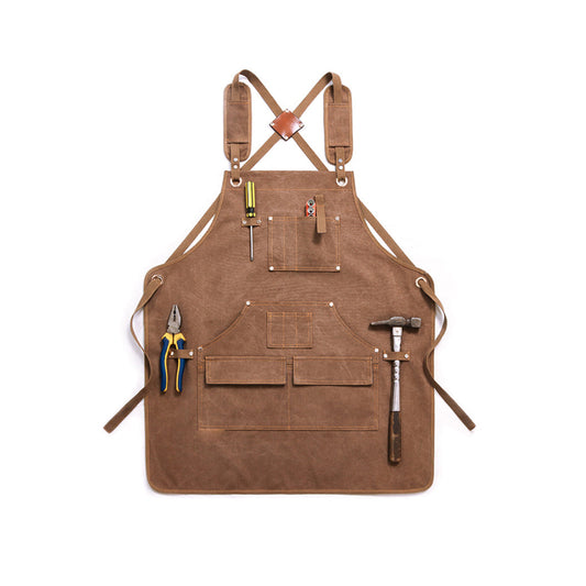 Canvas Apron with Tool Pockets