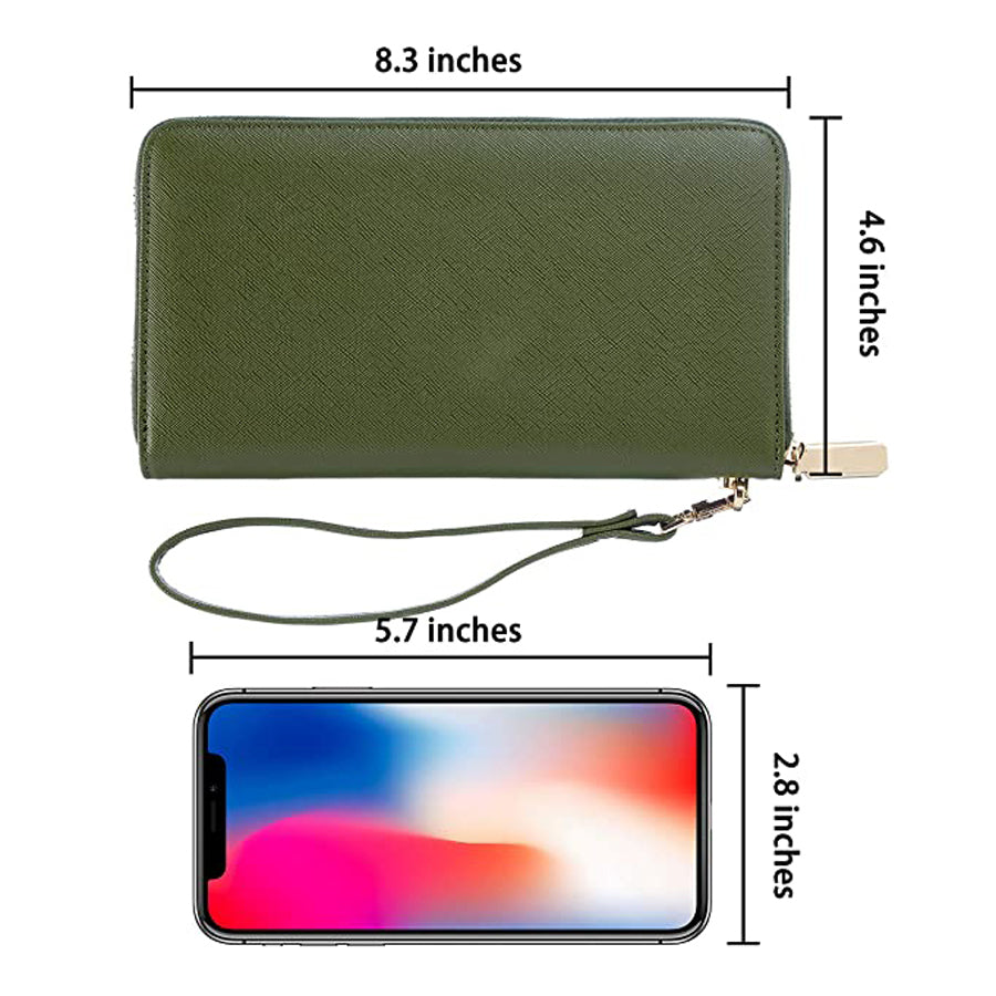 Promotional RFID blocking PU Leather Clutch Wallet