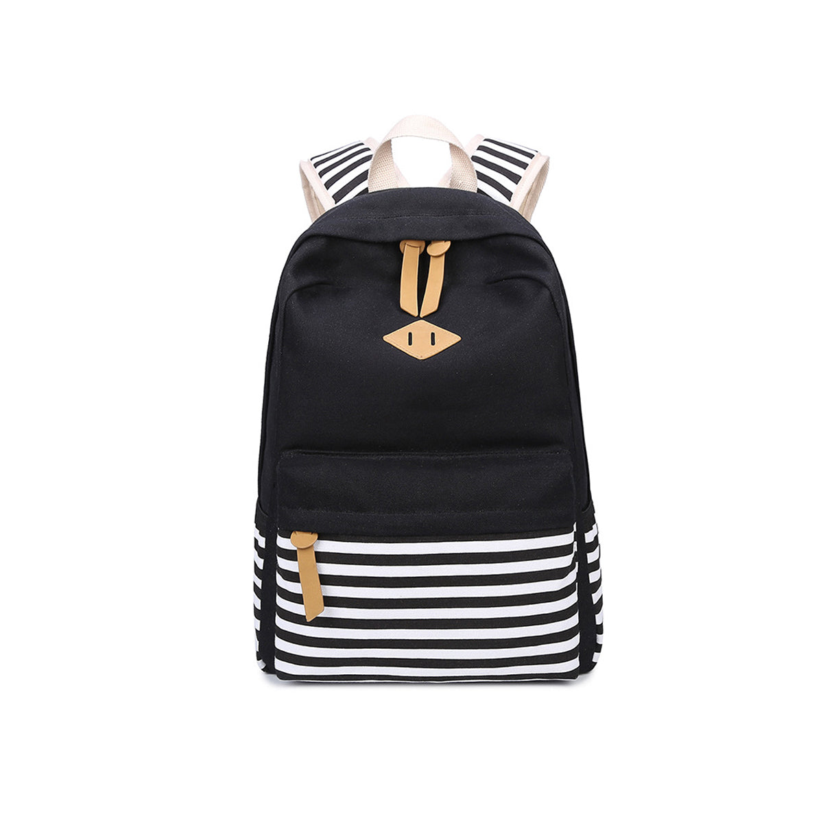 Causal Teen Cute Canvas Stripe Backpack
