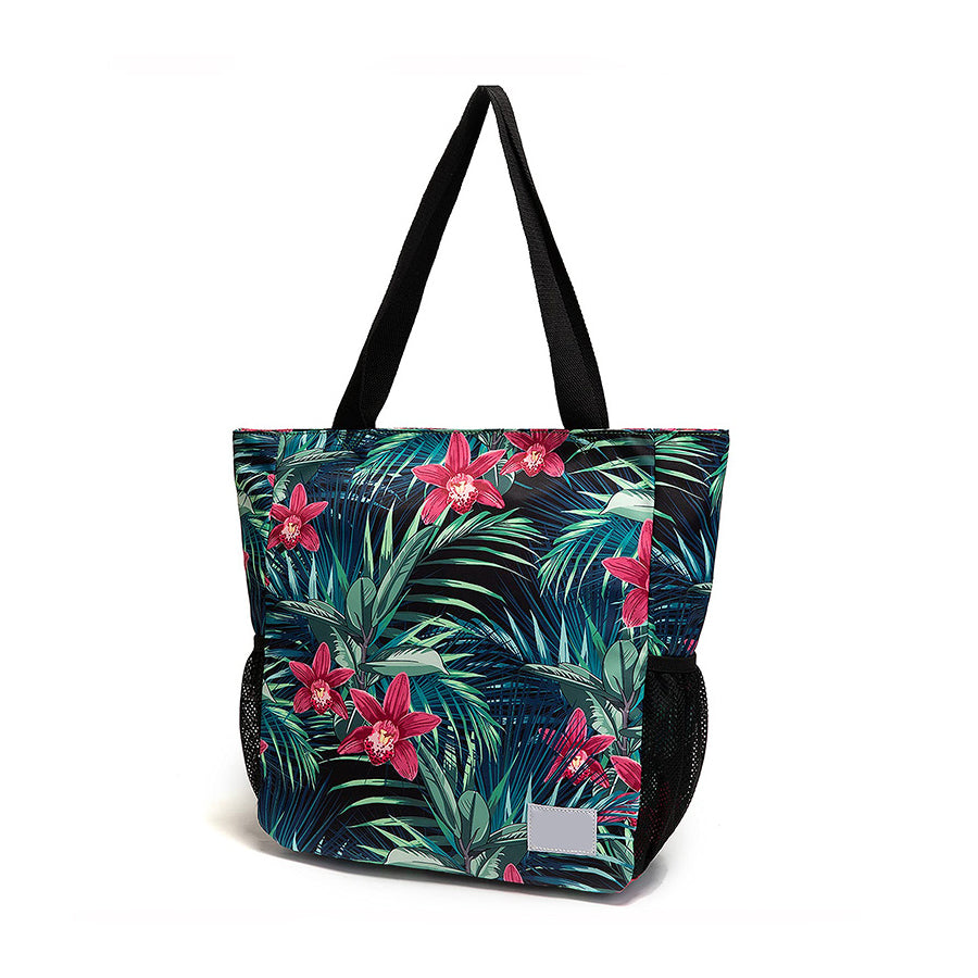 Fashion Full Printing Polyester Beach Tote Bag