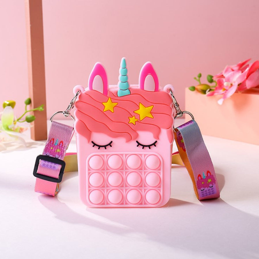 Unicorn Cute Mini Bubble Silicone Change Key Storage Bag