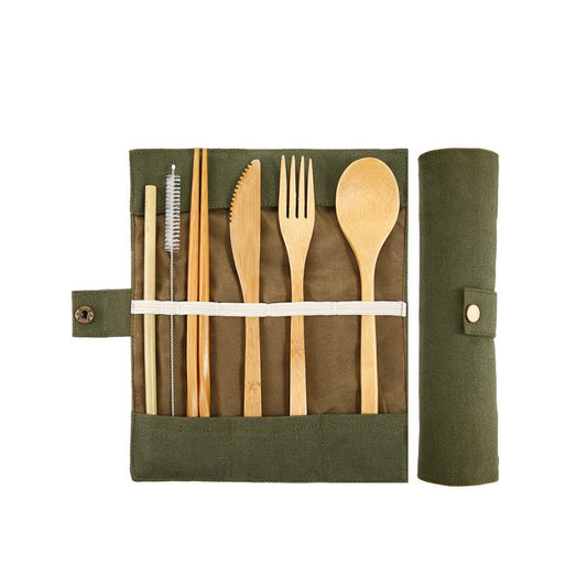Portable Reusable Picnic Cutlery Flatware Bag