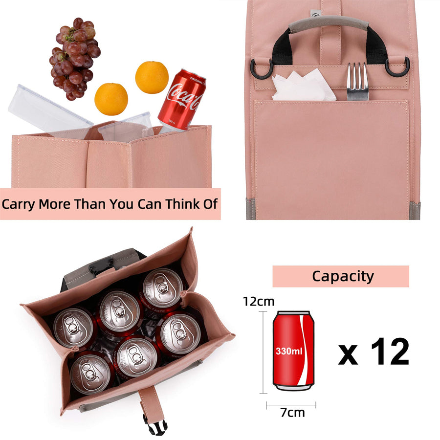 Roll Top Insulated Lunch Box Small Cooler Bag