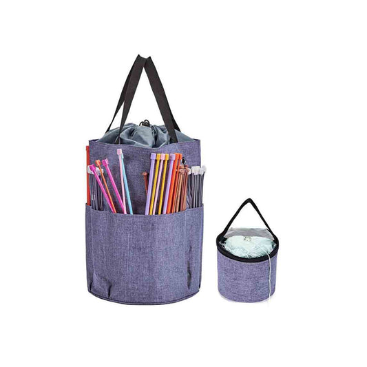 Storage Organizer Knitting Yarn Tote Bag With Drawstring Closure