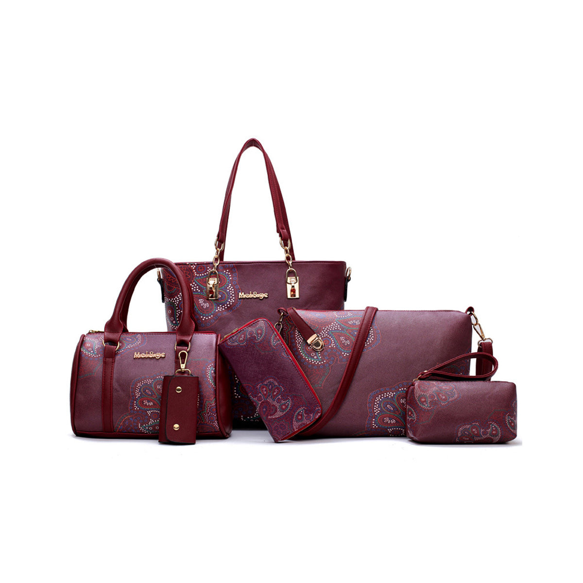 6 Pcs Designer Purses and Handbags for Women