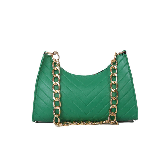 Popular Embroidery Underarm Bag Chain Shoulder Handbag