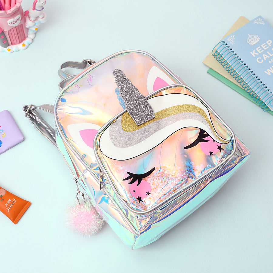 Fantasy Laser Unicorn Transparent Backpack