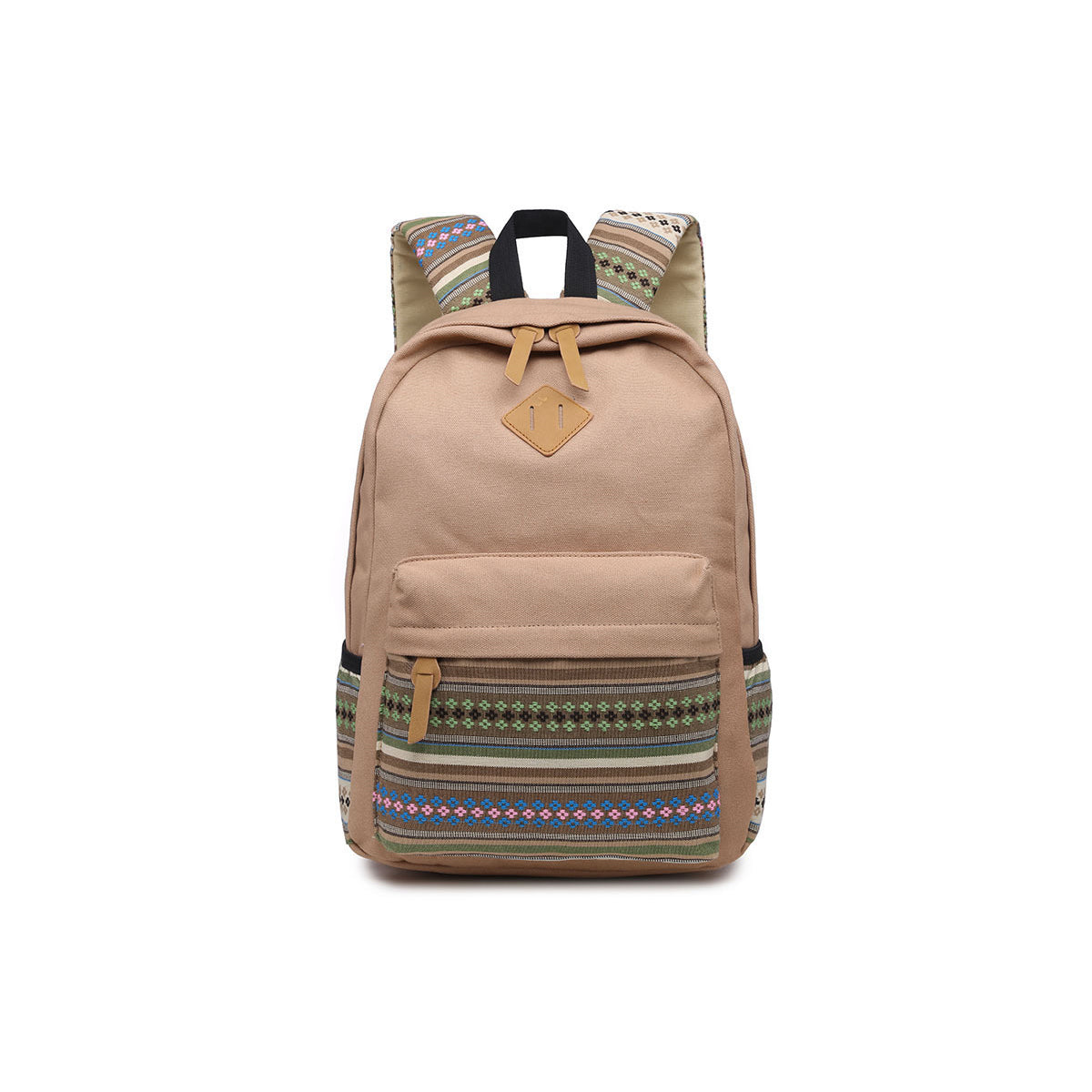 Casual Style Lightweight Canvas Backpack School Bag Travel Daypack