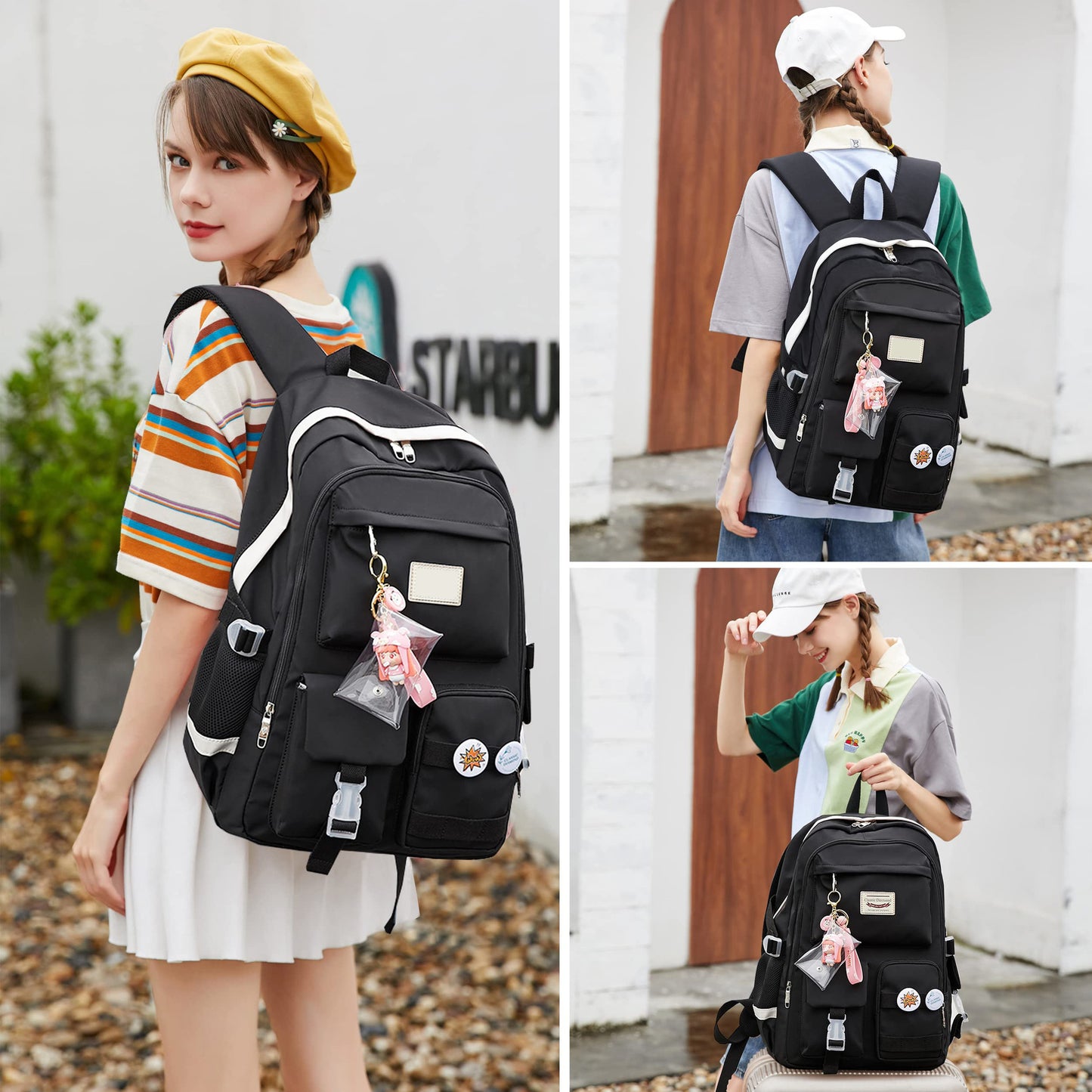 College Middle High Elementary School Backpack for Teen Girls