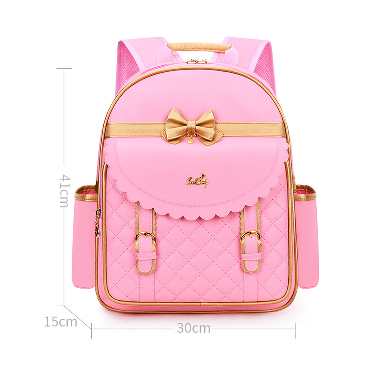 Children Princess Waterproof PU Backpack for Girls