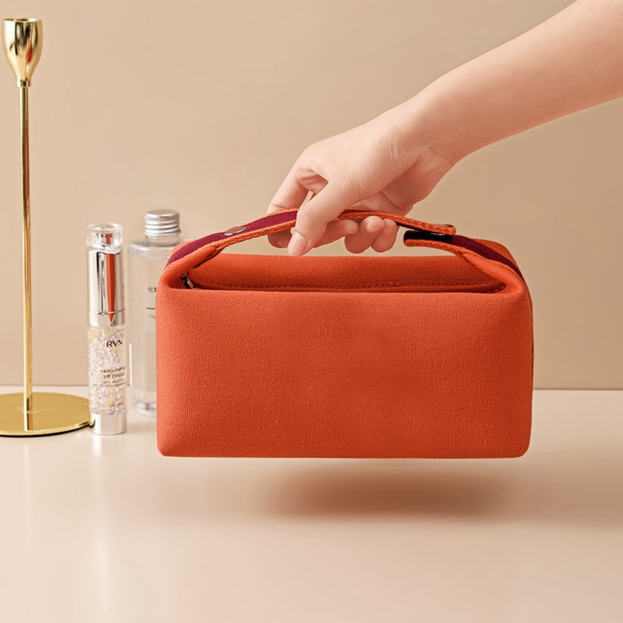 Waterproof &Dustproof Travel Toiletry Canvas Cosmetic Bag