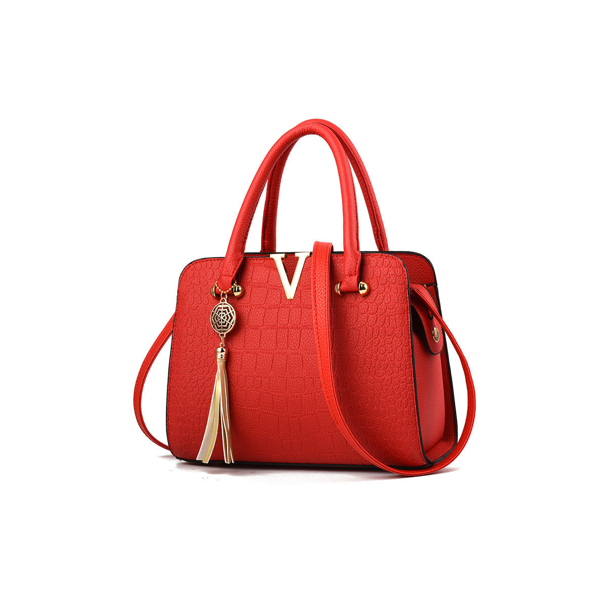 New Fashion PU Leather Crocodile Pattern Handbag Shoulder Bag