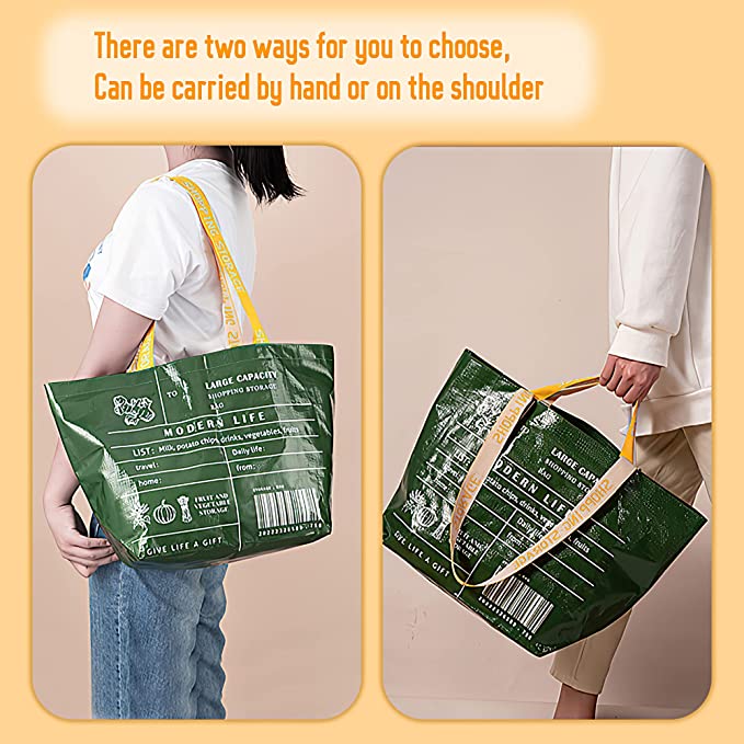 4 Pcs Fashion Foldable Reusable Shopping Bags for Women