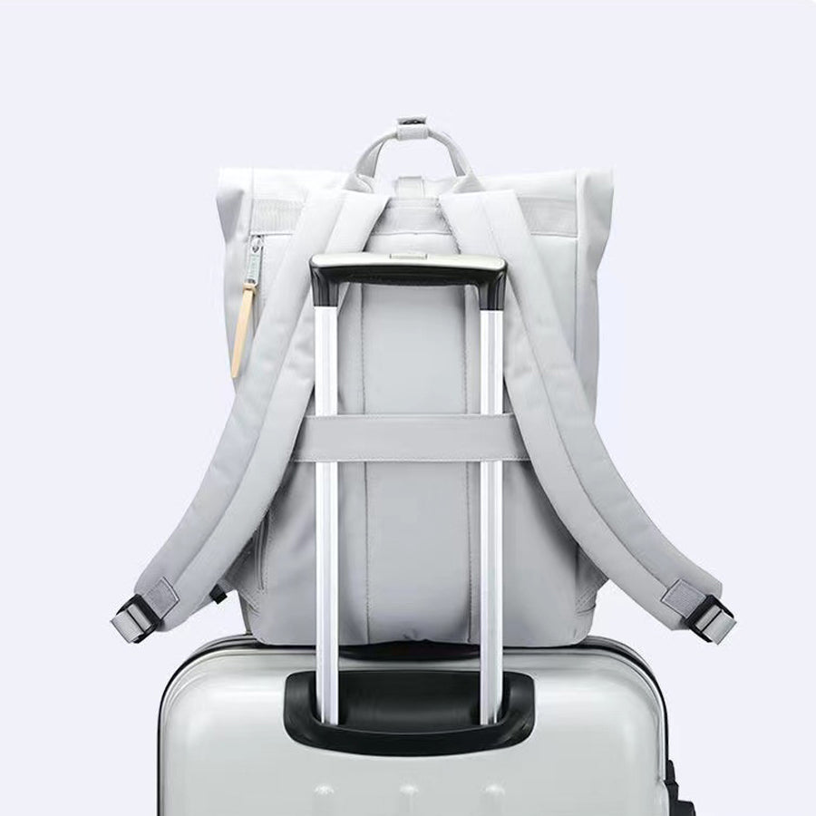 Roll top Ttravel Backpack Laptop Casual Daypack Bookbag