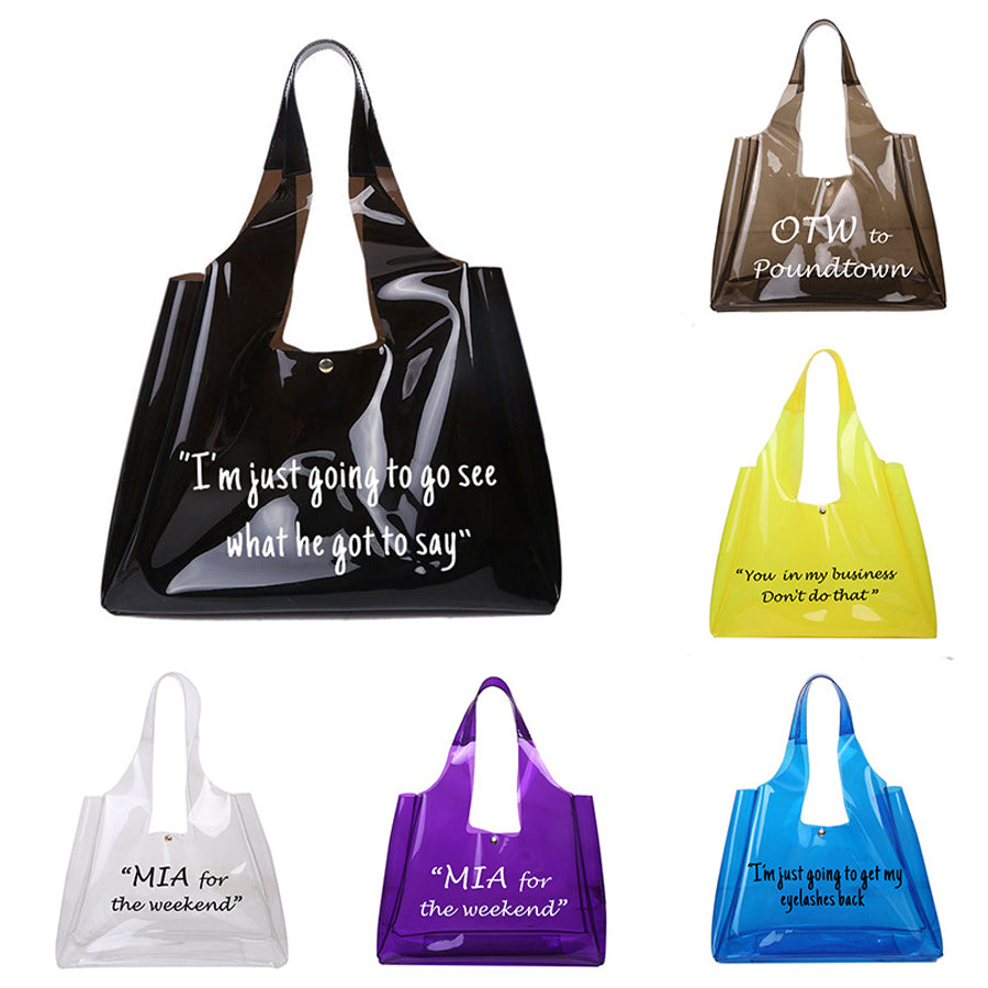 Fashion PVC Waterproof Shoulder Handbag
