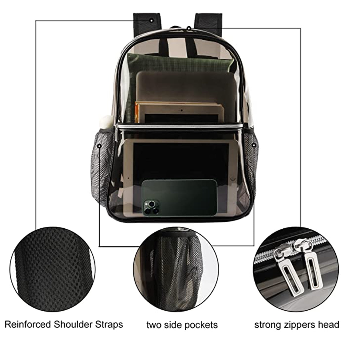 Clear Backpack Heavy Duty TPU Transparent Backpack