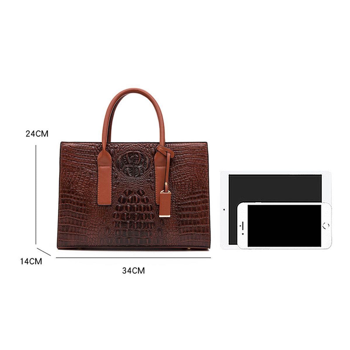 New Fashion Crocodile Print Bag Large Capacity Handbag For Lady
