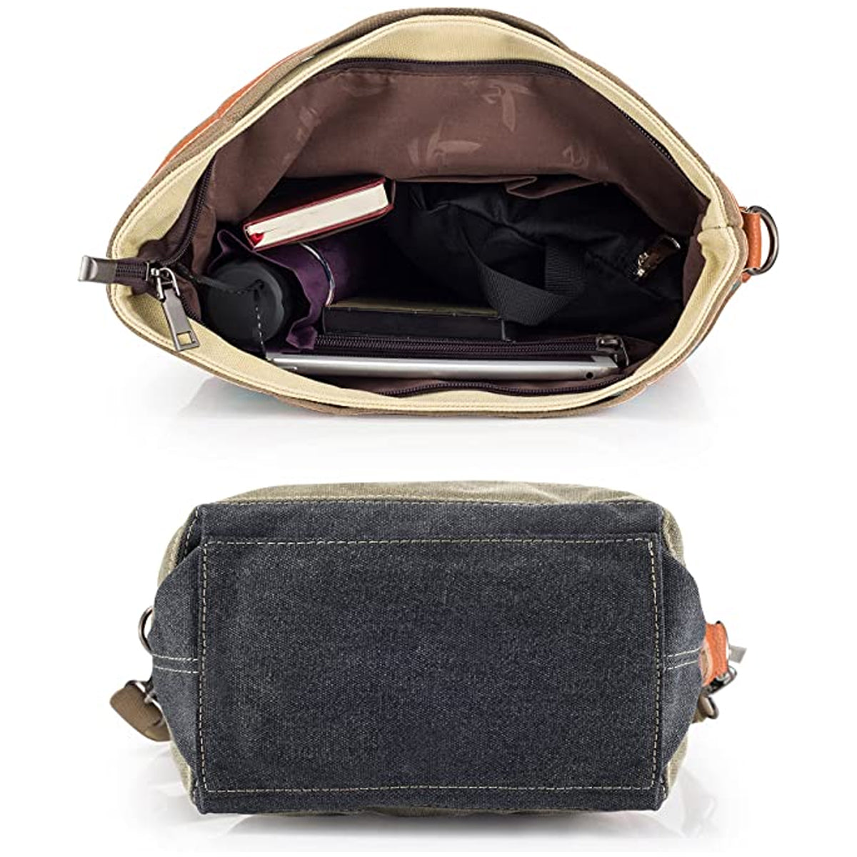 Multi-Color Striped Lattice Cross Body Shoulder Purse Bag Tote-Handbag