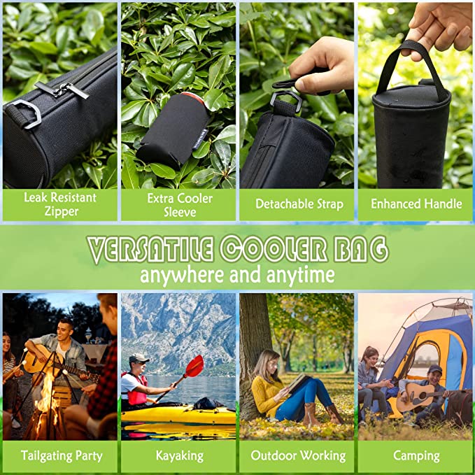 Golf Beer Sleeve 7 Can Beverage Sleeve Cooler Bag