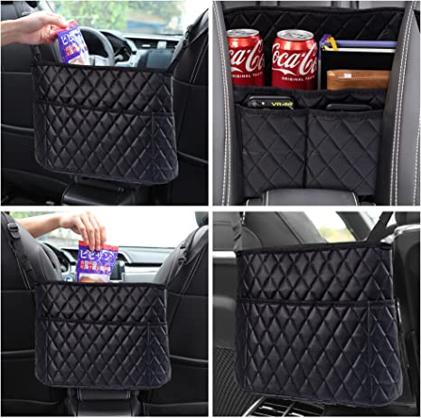 Durable PU Leather Car Purse Phone Handbag Holder