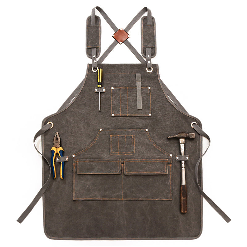 Canvas Apron with Tool Pockets