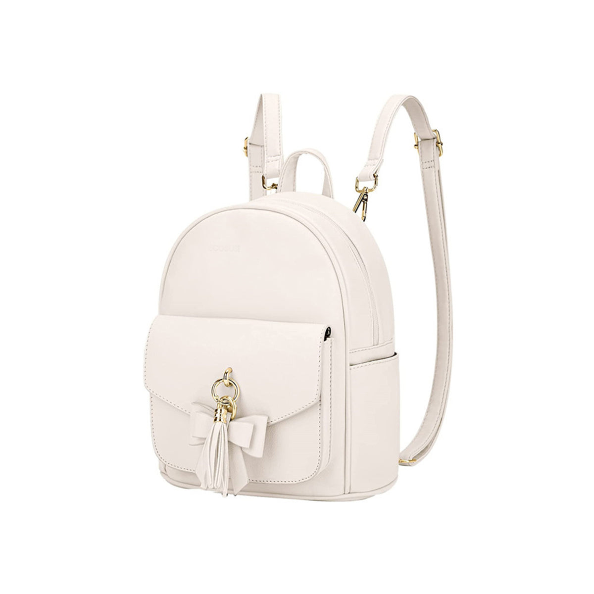 Mini Leather Backpack for Women With Charm Tassel