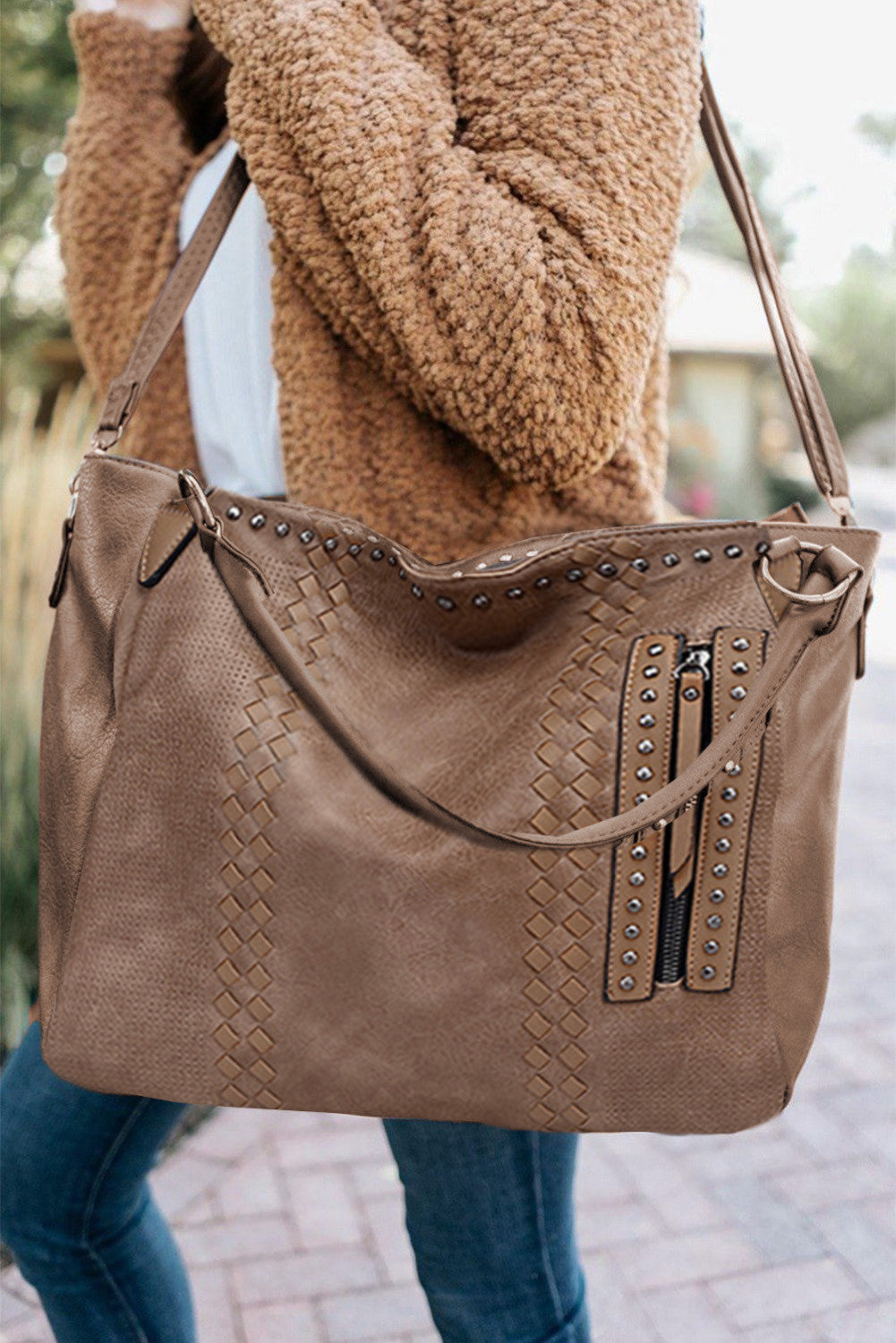 Fashion large-capacity fashion casual leather handbag