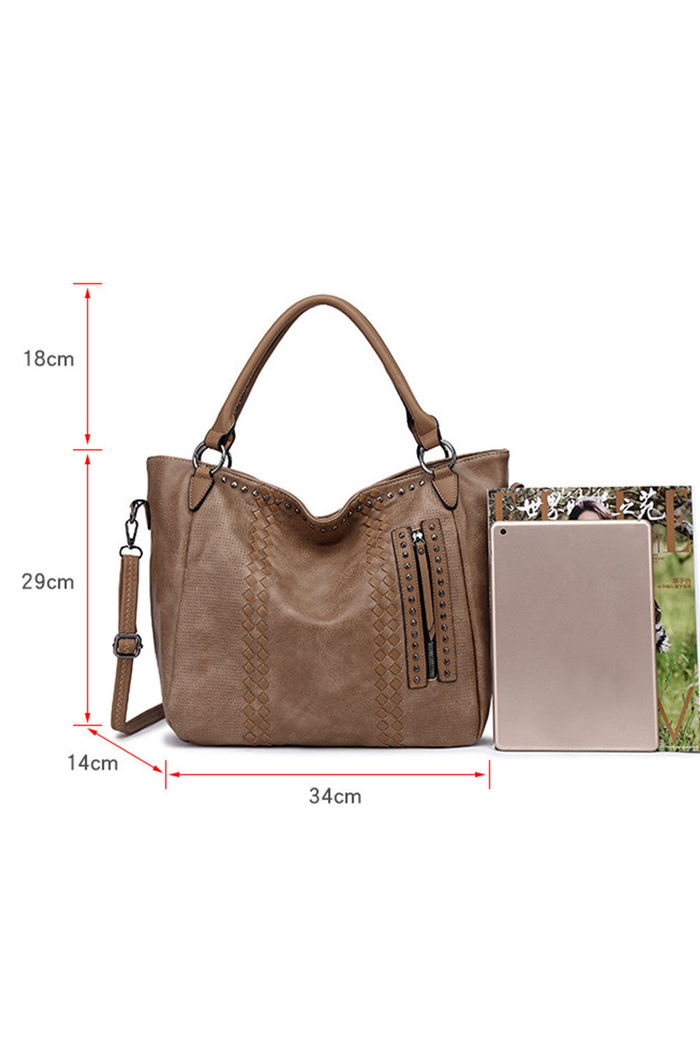 Fashion large-capacity fashion casual leather handbag