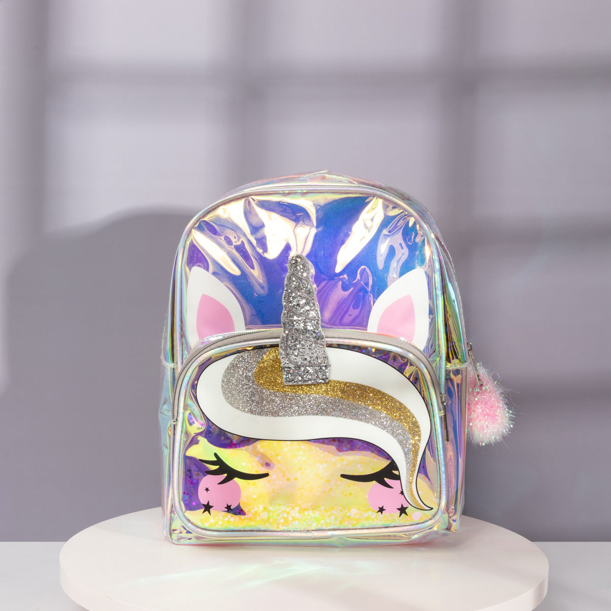 Fantasy Laser Unicorn Transparent Backpack