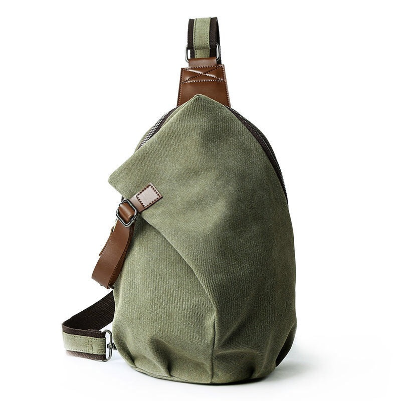 Sling Canvas Bag Small One Shoulder Backpack